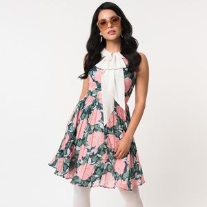 Unique Vintage floral bow dress